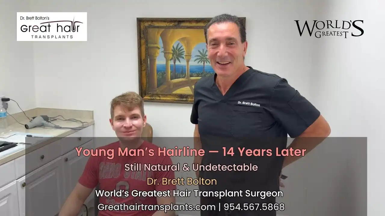 Dr. Brett Bolton - Young Patient Hair Transplant (2012) - Jack's 14 -Year Long -Term Results